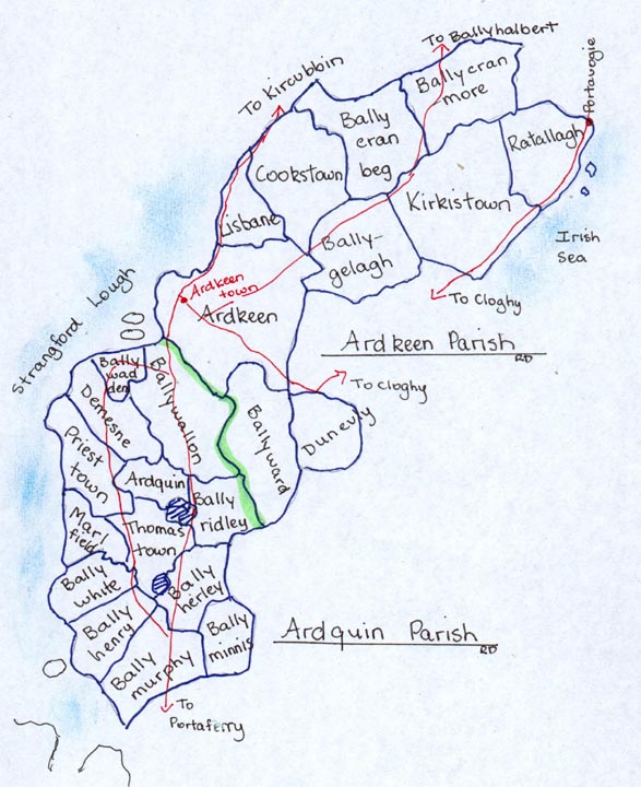 Townlands of Ardkeen & Ardquin  parishes