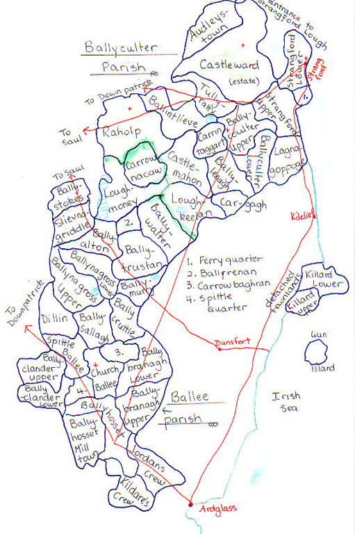 Ballyculter & Ballee townlands