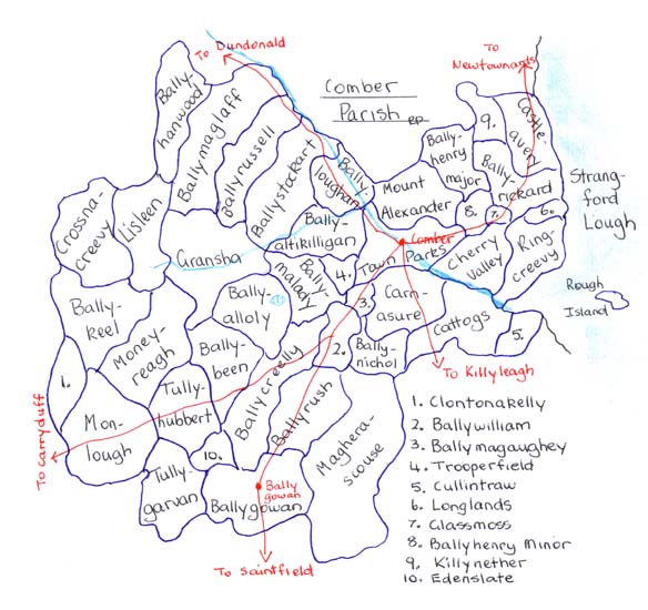 Comber townlands