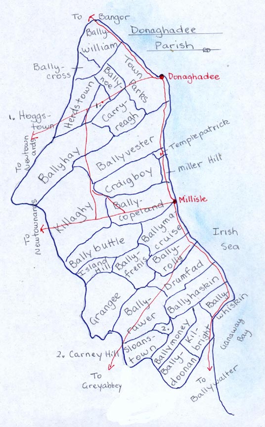 Townlands in Donaghadee parish