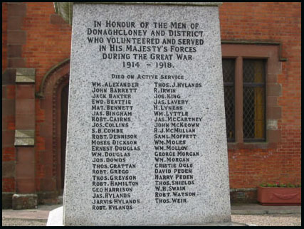 Donaghcloney Church of Ireland World War 1 Memorial