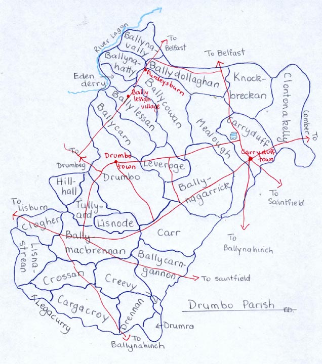 Townlands in Drumbo Parish