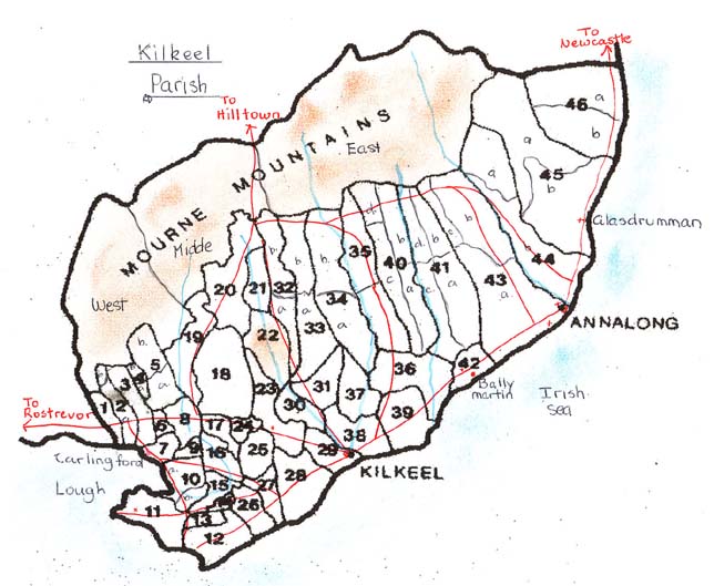 Kilkeel Parish townlands