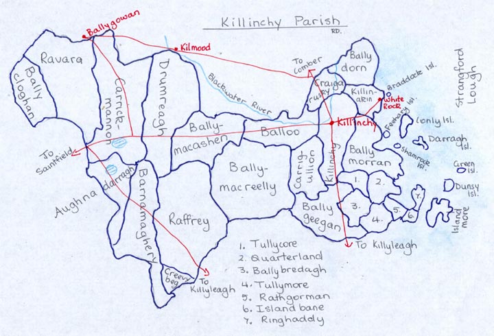 Townlands in Killinchy Parish