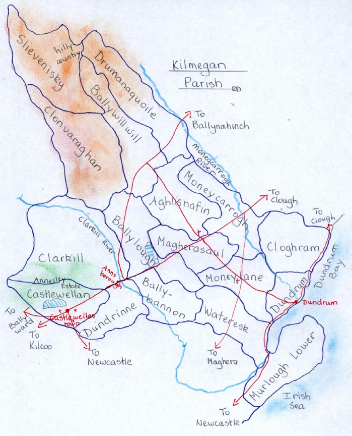 Townlands in Kilmegan parish