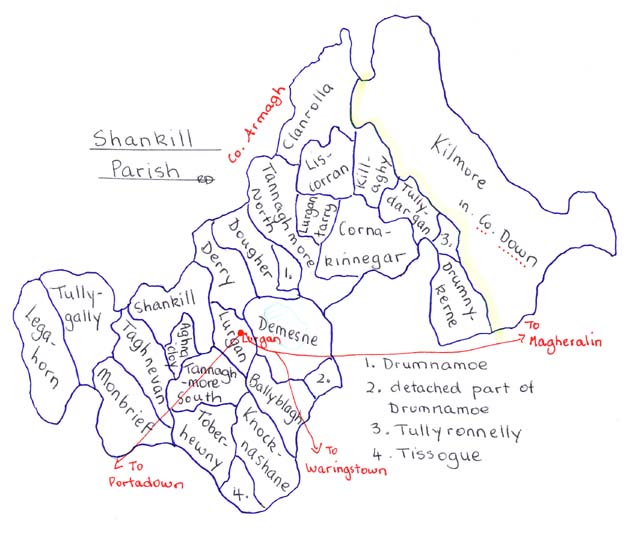 Sankill Parish townlands