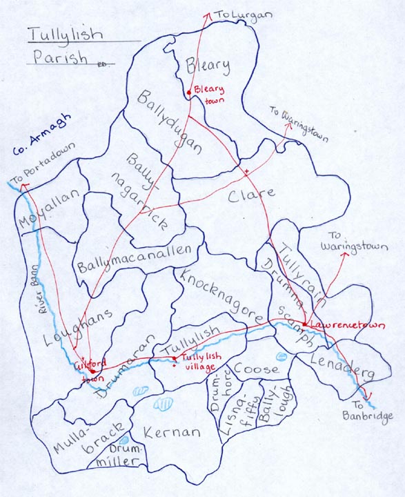 Townlands in Tullylish Parish